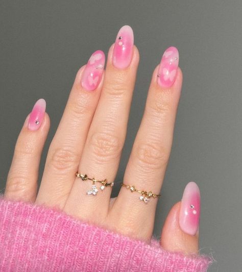 Short Nail Sets, Cute Short Nail Sets, Cute Valentines Nails, The Best Nail Designs, Bright Summer Nails Designs, Best Nail Designs, Statement Nail, Baby Pink Nails, Confetti Nails