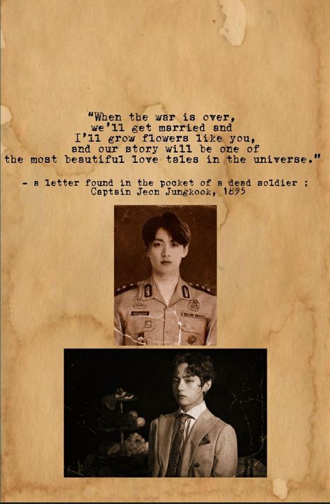 This is my edit. Captain Jeon Letter, Captain Jeon Since1894 Letter, 1894 Taekook, Captain Jeon Since1894, Caption Jeon, Since 1894 Captain Jeon, Taekook Vintage, Taekook Fanfiction, Past Aesthetic