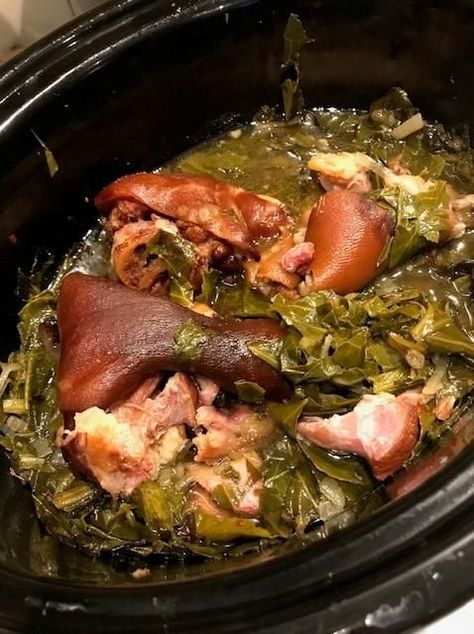 Slow Cooker Collard Greens Ham Hock, Crockpot Collards Southern Style, Smoked Collard Greens Recipe, Southern Collard Greens With Ham Hocks, Collard Greens Recipe Southern Crockpot, Collard Greens Recipe Southern Ham Hock, Collard Greens Recipe Crockpot, Ham Hock Collard Greens, Smoked Ham Hock Recipes