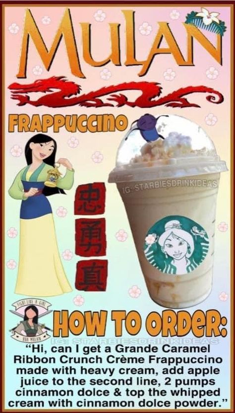 Disney Inspired Starbucks Drinks, Pokémon Drinks, Disney Starbucks Drinks, Disney Themed Drinks, Starbucks Halloween Drinks, Starbies Drinks, Starbucks Ideas, Starbucks Drink Menu, Starbucks Secret Menu Recipes