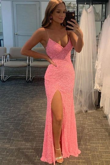 Long Party Dress, Long Formal Gowns, Mermaid Sequin, Sequin Prom Dress, Pink Prom, Cute Prom Dresses, Professional Dresses, Hoco Dresses, Party Dress Long