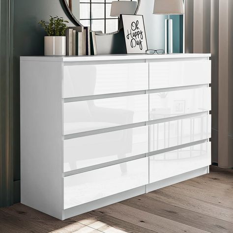 dresser for women White Chest Of Drawers, Next Furniture, White Drawers, White Dresser, Storage Furniture Bedroom, Bedroom Essentials, White Chests, Durable Furniture, Stylish Beds