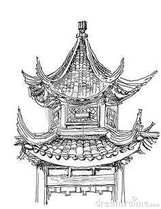 japanese architecture drawings - Google Search Chinese Temple Drawing, Japanese Architecture Drawings, Turandot Opera, Temple Drawing, Ancient Drawings, Traditional Japanese Architecture, Japanese Shrine, Chinese Temple, Japanese Temple