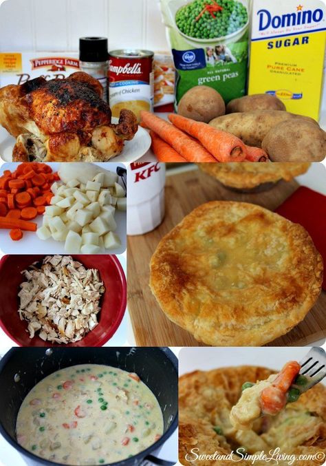 Kfc Chicken Pot Pie Recipe, Husband Meals, Unbaked Cookies, Good Chicken Recipes, Caserole Recipes, Copycat Kfc, Chicken Potpie, Shepard's Pie, Veggie Ideas