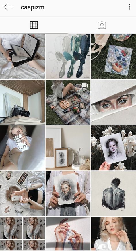 Art Page Instagram Ideas, Artist Instagram Feed Ideas Painting, Slow Living Instagram Feed, Illustrator Instagram Feed, Artist Ig Feed, Instagram Feed Ideas For Artist, Art Instagram Ideas, Artist Instagram Feed Ideas, Artistic Instagram Feed