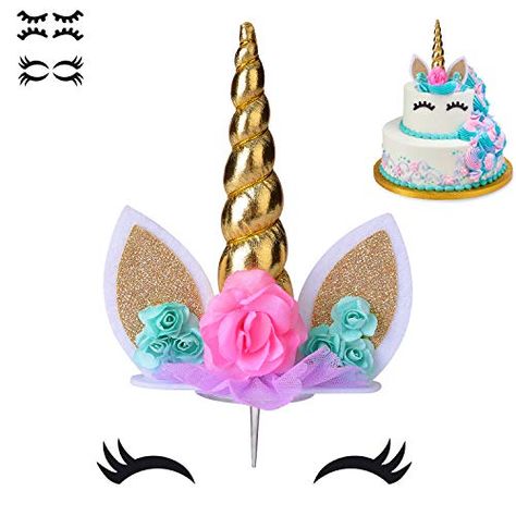 Unicorn Cake Decorations, Unicorn Topper, Unicorn Cupcakes Toppers, Unicorn Birthday Cake, Unicorn Cake Topper, Yarn Flowers, Unicorn Cupcakes, Unicorn Decorations, Cake Accessories