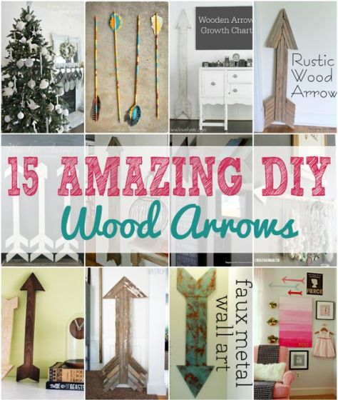 Diy Arrow Wall Decor, Diy Wooden Arrow Decor, Arrow Diy Crafts, Arrow Signs Diy Wood, Diy Arrows, Arrow Crafts, Wooden Arrow Sign, Ladder Diy, Arrow Wood Sign