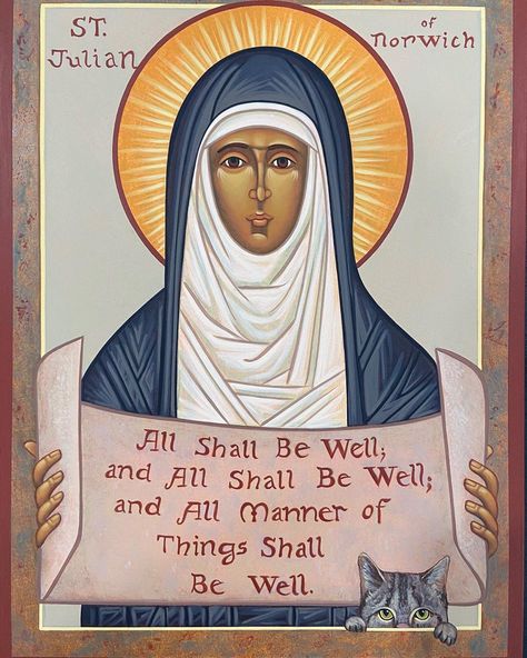 Jody Cole on Instagram: “#JulianOfNorwich #anchorite #RevelationsOfDivineLove #byzantineart #byzantineicon #icon” St Julian Of Norwich, Julian Of Norwich, Saint Therese, Christian Icons, Orthodox Christian Icons, St Therese Of Lisieux, Faith Art, Christian Symbols, Byzantine Art