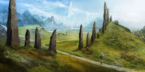 Plains Landscape, Hyrule Castle, Landscape Concept, Fantasy City, Fantasy Setting, Fantasy Places, Fantasy Art Landscapes, Fantasy Concept Art, Fantasy Rpg