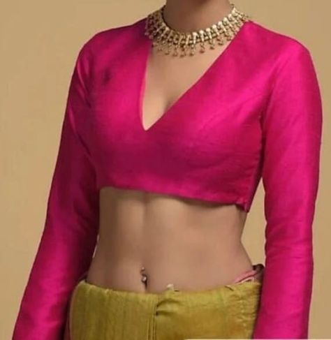 Measurement/Custom Made Indian Ethnic Blouse. * Fabric :- Premium Raw Silk. * Color :- Magenta. * Neckline :- V-Neck. * Embellishment :- Plain. * Sleeves :- Long Sleeves. * Side Zip Closure. * Padded & Non-Padded Blouse. * Color & Sleeves can be Customize as per the Customer's requirement.  Size-Bust 30 to 50bust Color -All colours available Thanks for visits Dear Byer Please Make Order as per your desine also V Neck Saree Blouse, Long Sleeve Blouse Designs, Full Sleeves Blouse Designs, Velvet Blouse Design, Plain Blouse Designs, Pink Blouse Designs, Blouse Crop Top, Blouse Sari, Saree Blouses Online