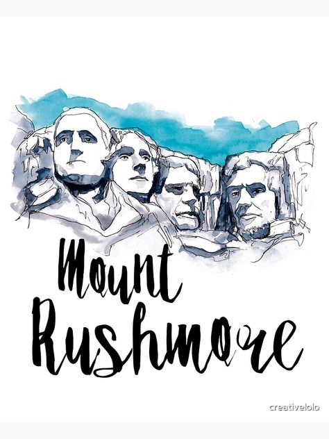 Mountain Rushmore, Rushmore Poster, Travel Collage, Watercolor Architecture, Travel Icon, Instagram Inspiration Posts, Map Painting, Vintage Travel Posters, Moleskine