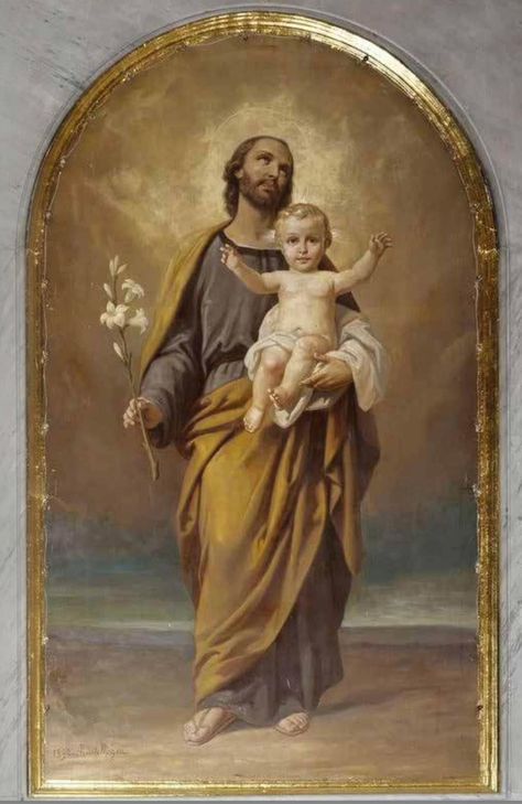 Joseph Jesus Father, Saint Joseph Art, St Jose, Chaplet Of St Michael, St Joseph Catholic, Spiritual Photos, Catholic Wallpaper, Traditional Catholicism, Jesus And Mary Pictures