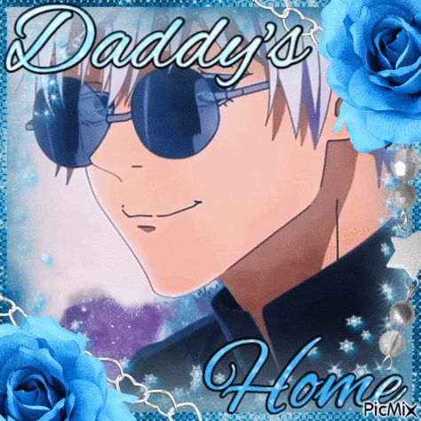 Gojo - JJK [DADDY'S HOME] Gojo Daddys Home, Video Maker, Handsome Anime Guys, Handsome Anime, Home Free, Photo Editor, Animated Gif, Photo Frame, Anime Guys