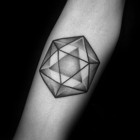 Icosahedron Male Tattoos Icosahedron Tattoo, Tesseract Tattoo, D20 Tattoo, Hexagon Tattoo, Male Tattoos, Simple Tats, Geometry In Nature, Tattoo Zeichnungen, Sleeve Ideas