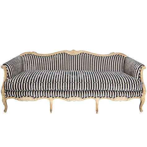 Pinstripe Sofa, Edwardian Interiors, Striped Couch, Antique Couch, Armchair Upholstery, Wood Finishing, Swedish Furniture, Modern Sofas, Classic Sofa