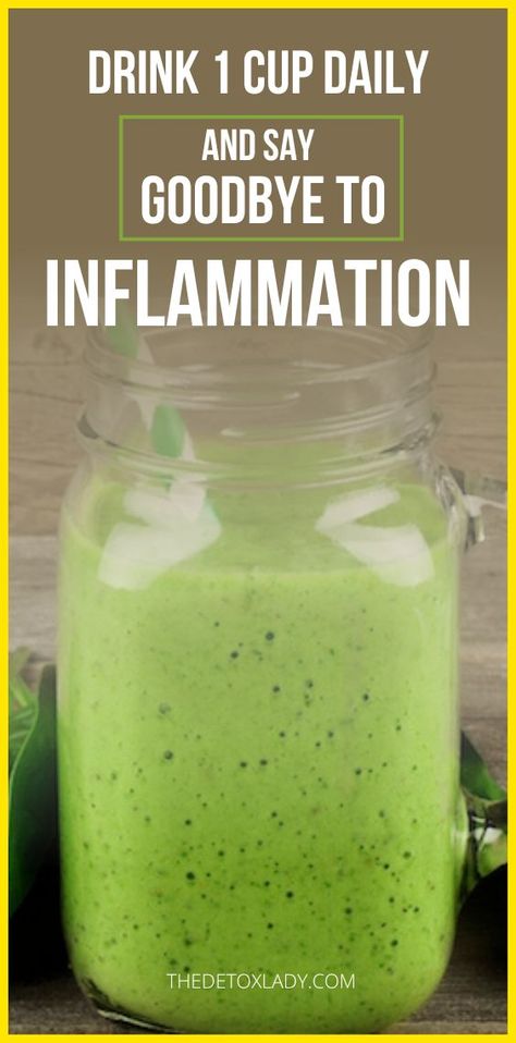 Anti-inflammatory Smoothie Inflammation Smoothie, Inflammation Diet Recipes, Eat Natural, Inflammation Foods, Anti Inflammation Recipes, Green Drink, Inflammation Diet, Anti Inflammation, Inflammatory Foods