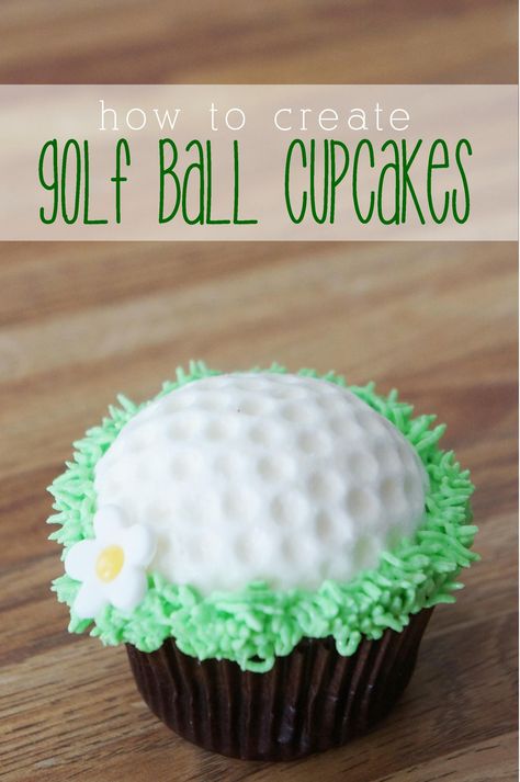 Ball Cupcakes, Golf Cupcakes, Golf Cake, Golf Birthday Party, Golf Party, Golf Birthday, Gateaux Cake, Cupcakes Decoration, Cupcake Cookies