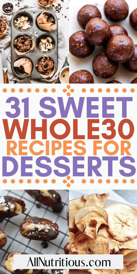 If you are looking for the best healthy desserts you can enjoy on your Whole30 diet you need to make these decadent Whole30 dessert recipes. These healthy dessert recipes are perfect to satisfy your cravings on a Whole30 diet. Who doesn't like Whole30 recipes like these! Whole 30 Mug Cake, Whole 30 Muffins, Sweet Tooth Craving Healthy, Whole 30 Dessert Recipes, Whole30 Desserts, Whole30 Dessert, Paleo Easy, Whole Food Desserts, Whole 30 Dessert