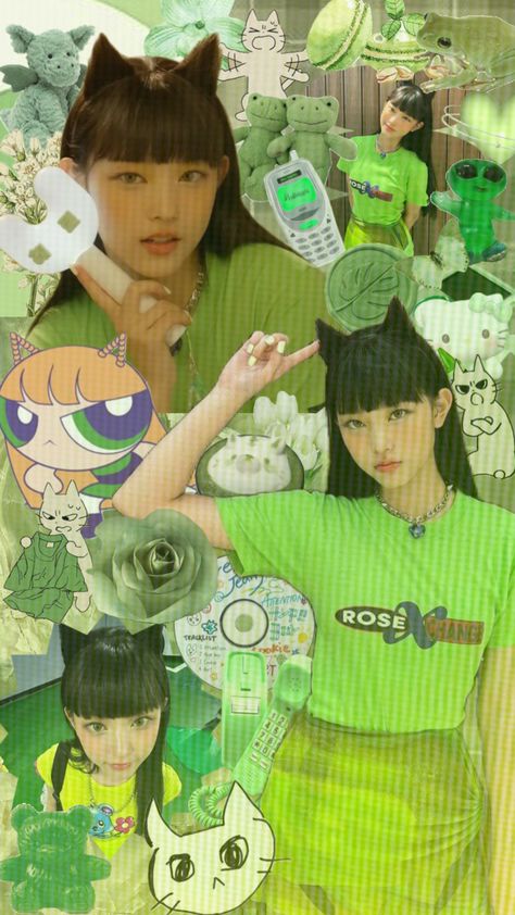 Haerin ATE the Super shy era🫶🏻 #newjeans #haerin #green #cat #shufflefyp #shuffleinspo #collageart #collages #fyp #popular Kpop Iphone Wallpaper, Green Cat, Pop Albums, Green Wallpaper, Screen Wallpaper, 8 Bit, Kpop Wallpaper, Collage Art, Cute Wallpapers