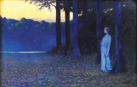 Alphonse Osbert, Color Symbolism, The Fountain, A4 Poster, Ethereal Art, Vintage Artwork, Gustav Klimt, Art Auction, Artist Art