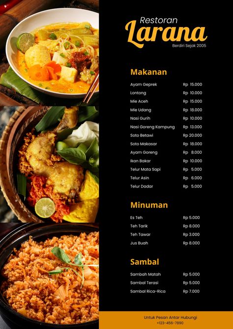 Cafe Menu Boards, Menu Cafe, Malay Food, Ayam Bakar, Menu Boards, Food Menu Design, Food Stall, Cafe Menu, Menu Design