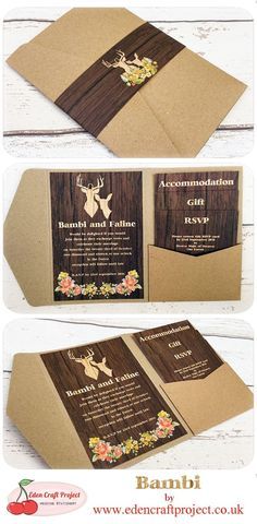 Wedding Ideas Fall. Deer Wedding Invitations, Deer Wedding, Pocket Fold Wedding Invitations, Wedding Themes Summer, Deer Forest, Country Style Wedding, Stag Deer, Trendy Wedding Invitations, Themed Wedding Invitations