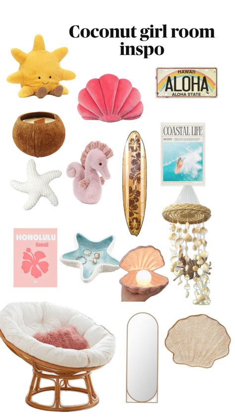 Coconut Girl Room, Costal Bedroom, Surf Room Decor, Ocean Room Decor, Beachy Room Decor, Summer Room Decor, Chambre Inspo, Beach Room Decor, Surf Room