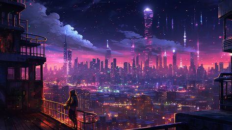 Cyberpunk Night City Wallpaper, Cyberpunk Night City, Night City Wallpaper, Night Sky City, Punk Background, Dystopian Art, Scifi City, Wallpaper City, Night Anime