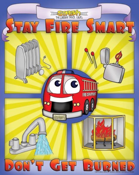 Use these posters to promote and reinforce the message of your fire safety and burn and injury prevention program. Flood Safety Poster, Fire Prevention Poster, Fire Prevention Month, Teaching Safety, Evacuation Kit, Prevention Month, Safety Procedures, Fire Drill, School Poster