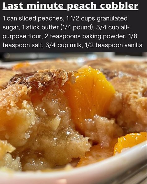 Grandma's Tasty Recipes Old Fashioned Casseroles, Old Fashioned Recipes Dinners, Old Fashion Recipe, Old Fashioned Peach Cobbler, Fluff Salad Recipes, Cobbler Recipes Easy, Sliced Peaches, Fluff Salad, Cake Mix Desserts