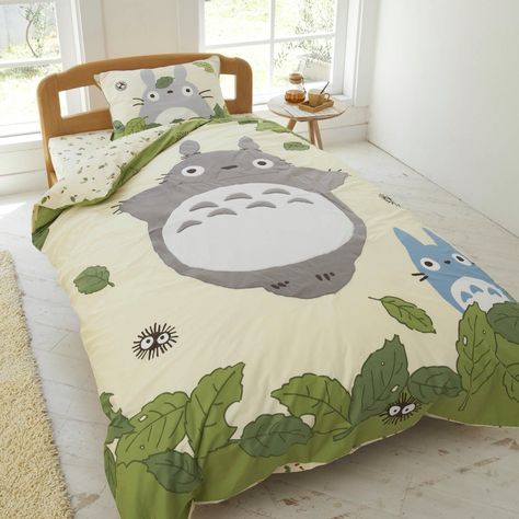 Totoro Bedroom, Kawaii Room, My Neighbor Totoro, Comforter Cover, Dream House Decor, My New Room, Dream Room, New Room, Studio Ghibli