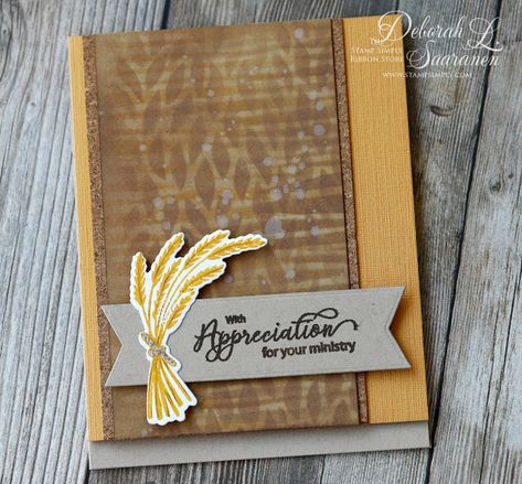 Appreciation Cards For Pastors, Stampin Up Pastor Appreciation Cards, Pastor Appreciation Card Ideas, Pastor Appreciation Cards Diy, Pastor Appreciation Cards, Ministry Appreciation, Handmade Cards For Friends, Stencil Background, Pastor Appreciation Month