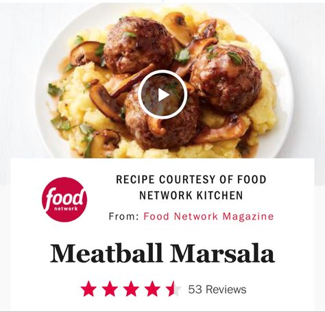 Meatball Marsala Pork Marsala With Mushrooms Pioneer Woman, Pioneer Woman Meatballs And Polenta, Meatball Marsala Food Network, Natasha’s Kitchen Chicken Marsala, Chef John’s Italian Meatballs, Marsala Recipe, Parsley Potatoes, Marsala Wine, Potato Bread