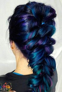 Purple And Blue Hair, Blue And Purple Hair, Galaxy Hair, Beautiful Hair Color, Bright Hair, Rainbow Hair, Cool Hair Color, Grunge Hair, Hair Color Trends