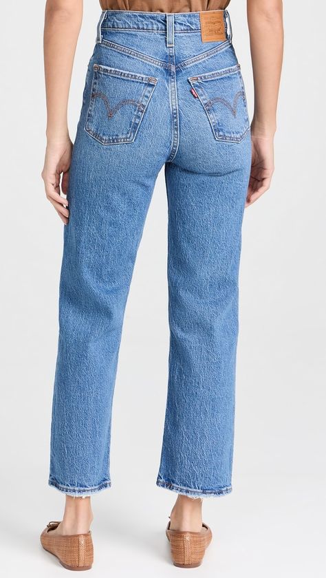 Levi's Ribcage Straight Ankle Jeans | Shopbop 2024 Pants Trend, Levi’s Ribcage Straight Ankle Jeans Outfit, Levis Jeans Outfit, Levis 501 Outfit, Ankle Jeans Outfit, 501 Outfit, Wardrobe Transformation, Levis Ribcage Straight Ankle Jeans, Ankle Straight Jeans