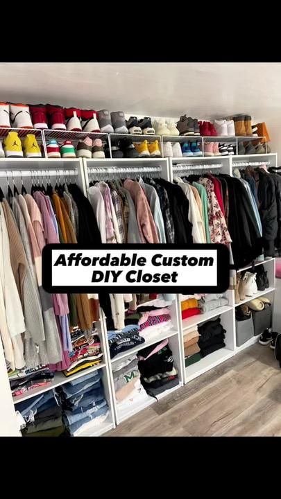 Bookcase Closet Hack, Target Bookcase Closet, Target Bookshelf Closet, Target Bookshelf, Bedroom Turned Closet, Corner Closet Organizer, Small Closet Makeover, Bookshelf Closet, Closet Redesign