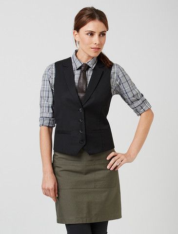 Cargo Crew - Tokyo Waist Apron - Khaki - Online Uniform Shop Australia Bar Uniform, Waiter Uniform, Professional Uniforms, Employee Uniform, Women Wearing Ties, Restaurant Uniforms, Hotel Uniform, Hospitality Uniform, Uniform Shop