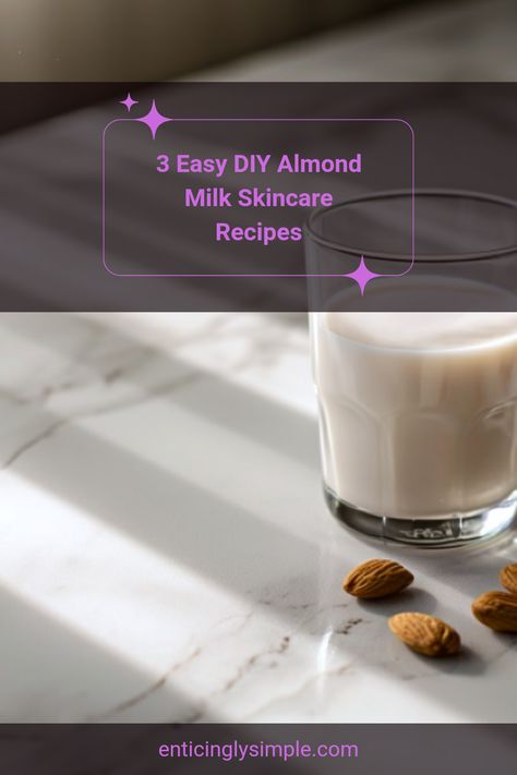 Explore the reviving benefits of almond milk for your skin with these three easy DIY recipes. Almond milk is packed with vitamins and nutrients that promote healthy skin, leaving it soft, radiant, and well-nourished. Learn how to make refreshing almond milk face masks and soothing almond milk bath blends in the comfort of your home. Your skincare routine has never looked so easy and effective! Enjoy simple, natural ingredients that are perfect for every skin type, from dry to oily. Milk For Skin, Diy Almond Milk, Milk Skincare, Coconut Oil Moisturizer, Milk Face, Almond Benefits, Skincare Recipes, Almond Milk Recipes, Homemade Almond Milk