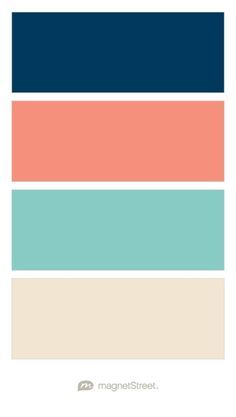 Navy, Coral, Custom Teal, and Champagne Wedding Color Palette - custom color palette created at MagnetStreet.com Peach Wedding Colors, Custom Refrigerator, Teal Coral, Coral Wedding, Peach Wedding, Wedding Color Palette, Wedding Color, Carlisle, Wedding Color Schemes