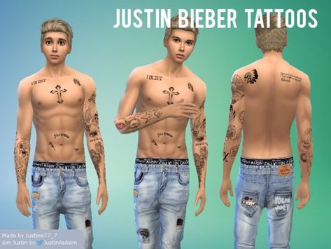 justine77_7's Justin Bieber Tattoos Cc Tattoo, Bieber Tattoos, Justin Bieber Tattoos, Toddler Poses, Sims 4 Tattoos, Sims 4 Cc Kids Clothing, Cc Shoes, Sims 4 Cc Shoes, Sims 4 Cc Makeup