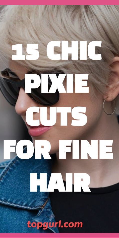 Ready to rock that chic pixie cut? 😍 Discover 15 stunning styles perfect for fine hair that’ll have you turning heads! 💇‍♀️✨ Check out these trendy styles to level up your hair game. Don’t miss out—visit the site now and find your next look! #PixieCut #FineHair #ChicStyle Undercut For Fine Hair For Women, Swept Back Pixie, Chic Short Hair Styles, Texture Pixie Haircut, Short Fine Hair Styles For Women, Pixie Hairstyles Fine Hair, Womens Short Haircuts For Fine Hair, Funky Pixie Cut 2024, Short Haircuts For Women Fine Hair