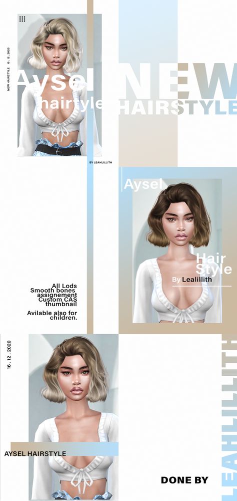 Sims Cc Hair, The Sims 4 Female Hair, Sims 4 Female Hair, Sims 4 Alpha Cc, Sims 4 Female Cc, Korean Kawaii, Mod Hair, Sims 4 Alpha, Sims 4 Makeup