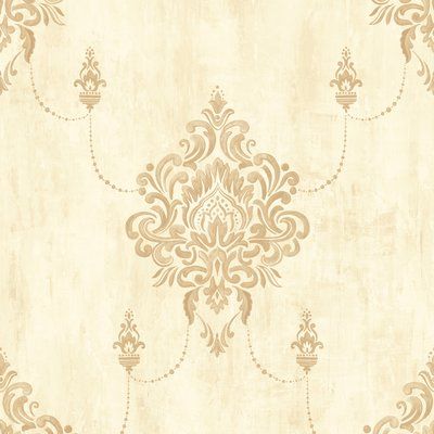 Kingdom Wallpaper, Wallpaper Gold, Designer Wall, Floral Damask, Contemporary Wallpaper, Metallic Wallpaper, Damask Wallpaper, Gold Wallpaper, Damask Pattern