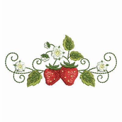 Strawberry Wreath, Strawberry Plants, Border Embroidery Designs, Border Embroidery, Red Strawberry, Embroidery Library, Embroidery Inspiration, Custom Embroidery, Embroidery Ideas