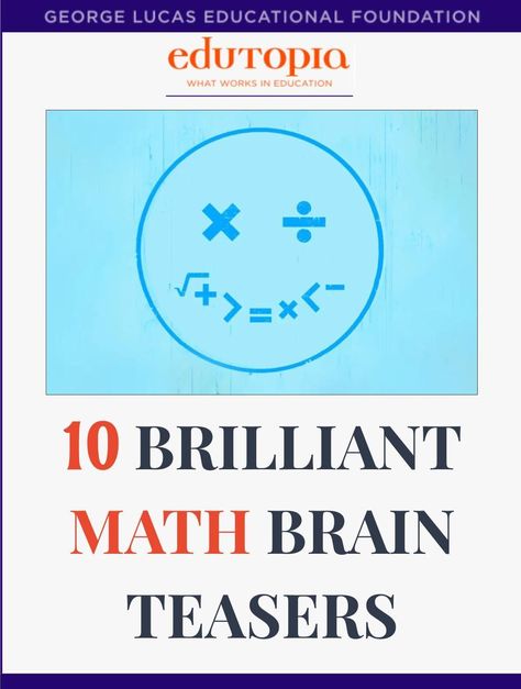 Tap into rigorous problem-solving and critical thinking with these playful math brain teasers for middle and high school students. Brain Teasers For High School Students, Math Brain Teasers, Math Brain Teasers High School, Problem Solving Activities For Kids Critical Thinking, Math Puzzles Brain Teasers With Answers, Math Puzzles Brain Teasers, Best Brain Teasers, High School Math Teacher, Cult Of Pedagogy