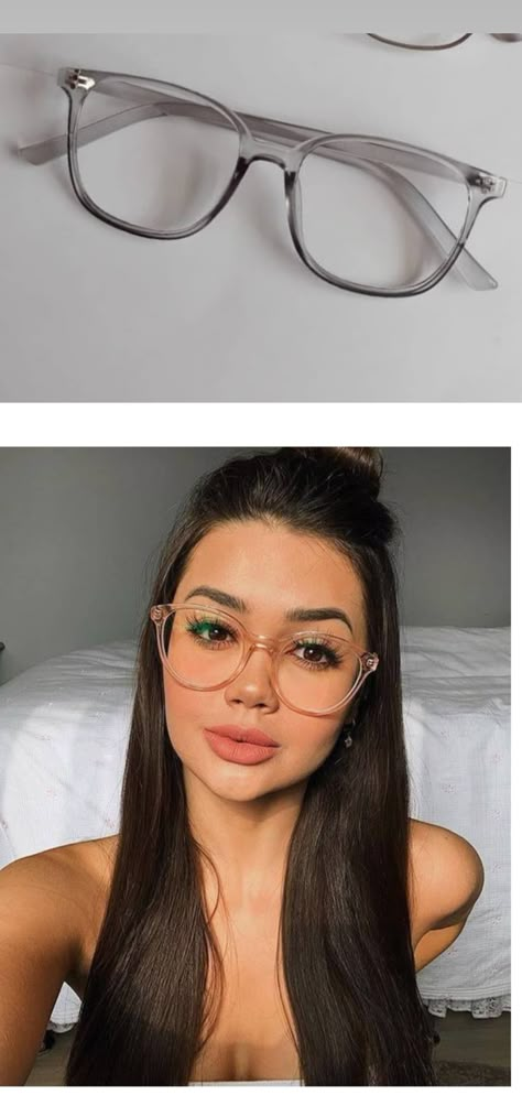 Gafas en acetato, transparentes. Glasses For Face Shape, Quinceanera Dresses, Face Shapes, Beauty Makeup, Casual Fashion, Style Inspiration, Makeup, Beauty, Beauty Make Up