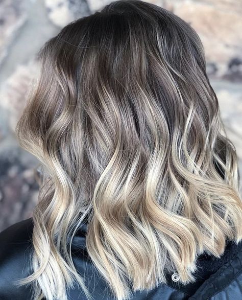 Blonde Bayalage Shoulder Length Hair, All Blonde Hair Color, Ash Blonde Highlights On Dark Hair, Dark Roots Blonde Hair Balayage, Light Ash Blonde Hair, Blonde Hair With Roots, Blonde Highlights On Dark Hair, Grey Blonde Hair, Hair Color Underneath