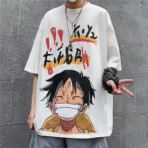 Harajuku Anime, Everyday Cosplay, One Piece Cosplay, Japanese Tshirt, Anime Tshirt, Anime Tees, Streetwear Hip Hop, Anime Hoodie, Anime One