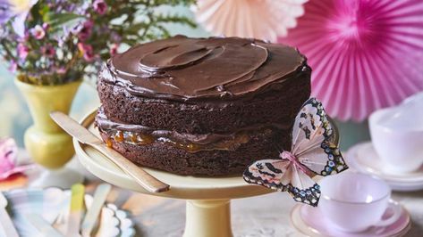 Mary Berry's chocolate sponge cake recipe - BBC Food Chocolate Sponge Cake Recipe, Black Forrest, Sponge Cake Recipe, Chocolate Sponge Cake, Bbc Food, Food Chocolate, Sponge Cake Recipes, Chocolate Layer Cake, Chocolate Sponge