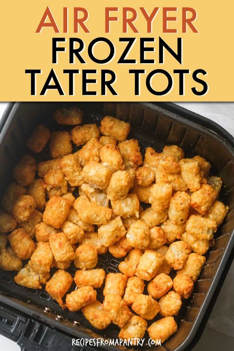 Air Fryer Recipes Videos, Frozen Tater Tots, Air Fried Food, Air Fryer Oven Recipes, Airfryer Recipes, Air Fryer Dinner Recipes, Deep Frying, Tater Tots, Air Fryer Recipes Easy